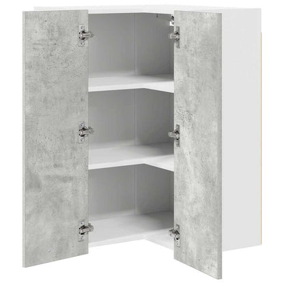 vidaXL Hängeschrank Betongrau und Weiß 57 x 57 x 80 cm Holzwerkstoff