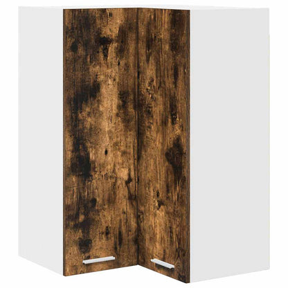 vidaXL Hängeschrank Geräucherte Eiche und Weiß 57 x 57 x 80 cm