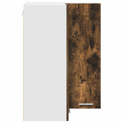 vidaXL Hängeschrank Geräucherte Eiche und Weiß 57 x 57 x 80 cm