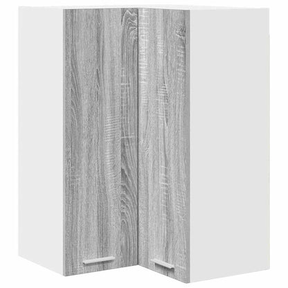 vidaXL Hängeschrank Grau Sonoma und Weiß 57 x 57 x 80 cm Holzwerkstoff