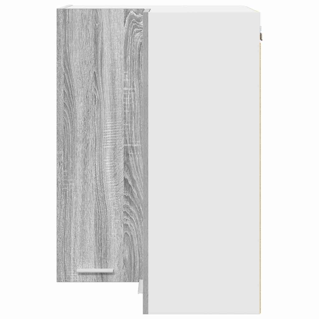 vidaXL Hängeschrank Grau Sonoma und Weiß 57 x 57 x 80 cm Holzwerkstoff