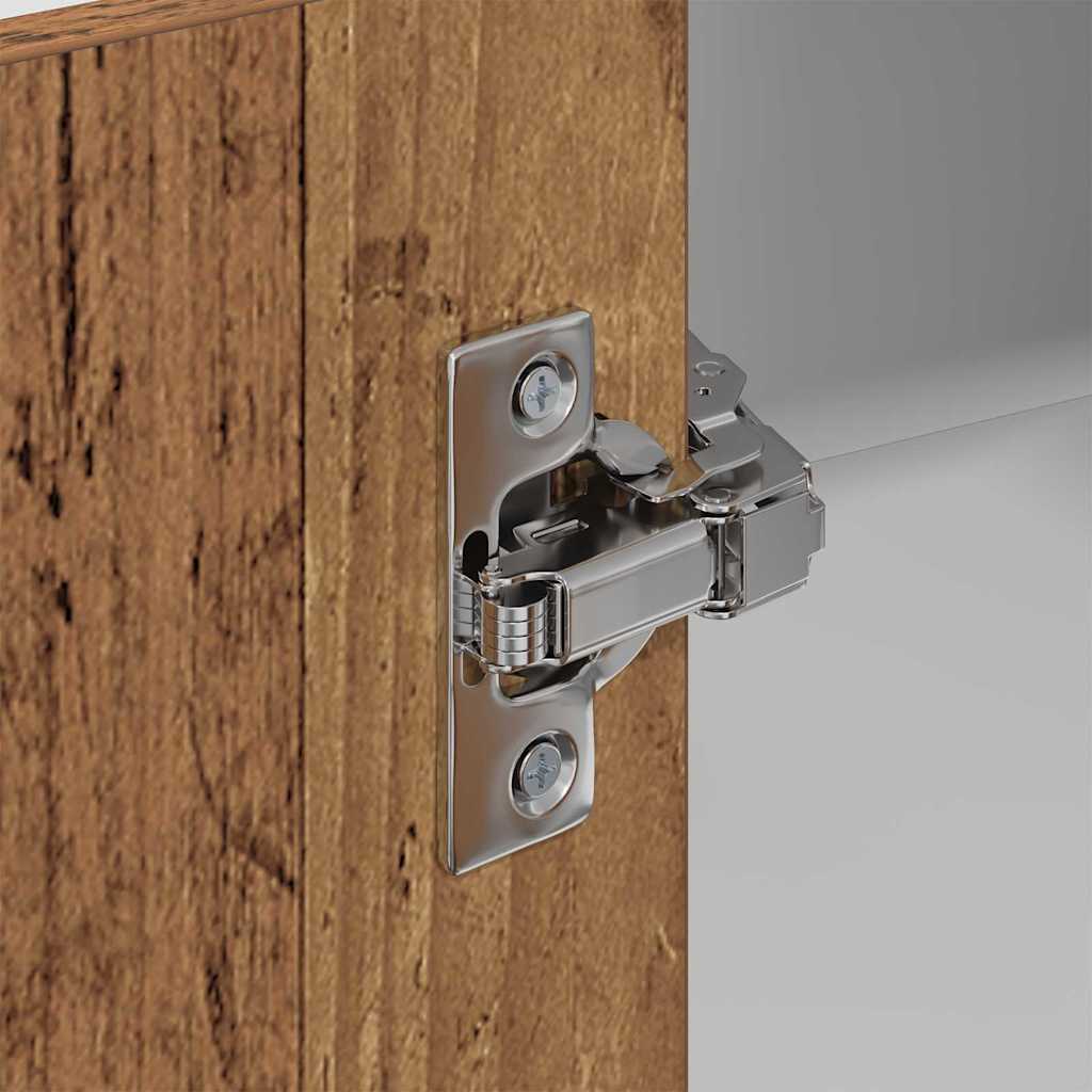 vidaXL Hängeschrank Altes Holz und Weiß 57 x 57 x 80 cm Holzwerkstoff