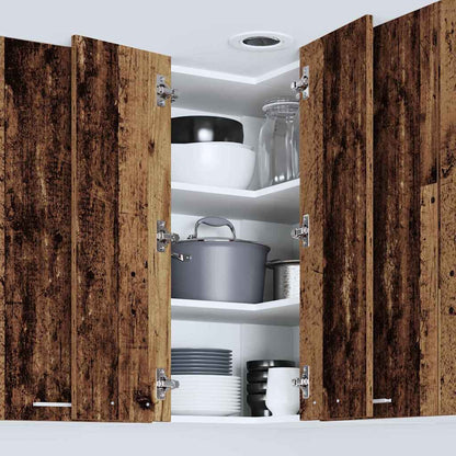 vidaXL Hängeschrank Altes Holz und Weiß 57 x 57 x 80 cm Holzwerkstoff