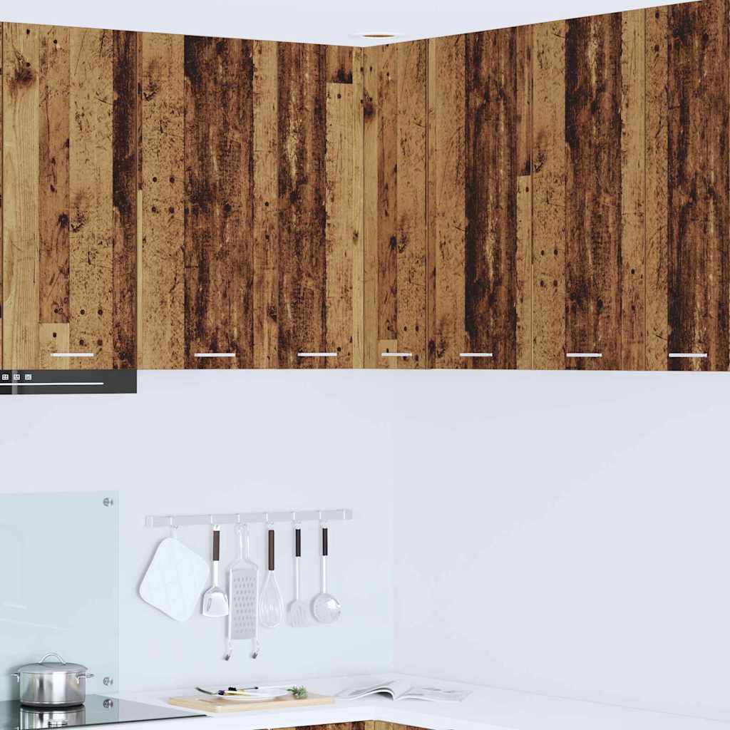 vidaXL Hängeschrank Altes Holz und Weiß 57 x 57 x 80 cm Holzwerkstoff