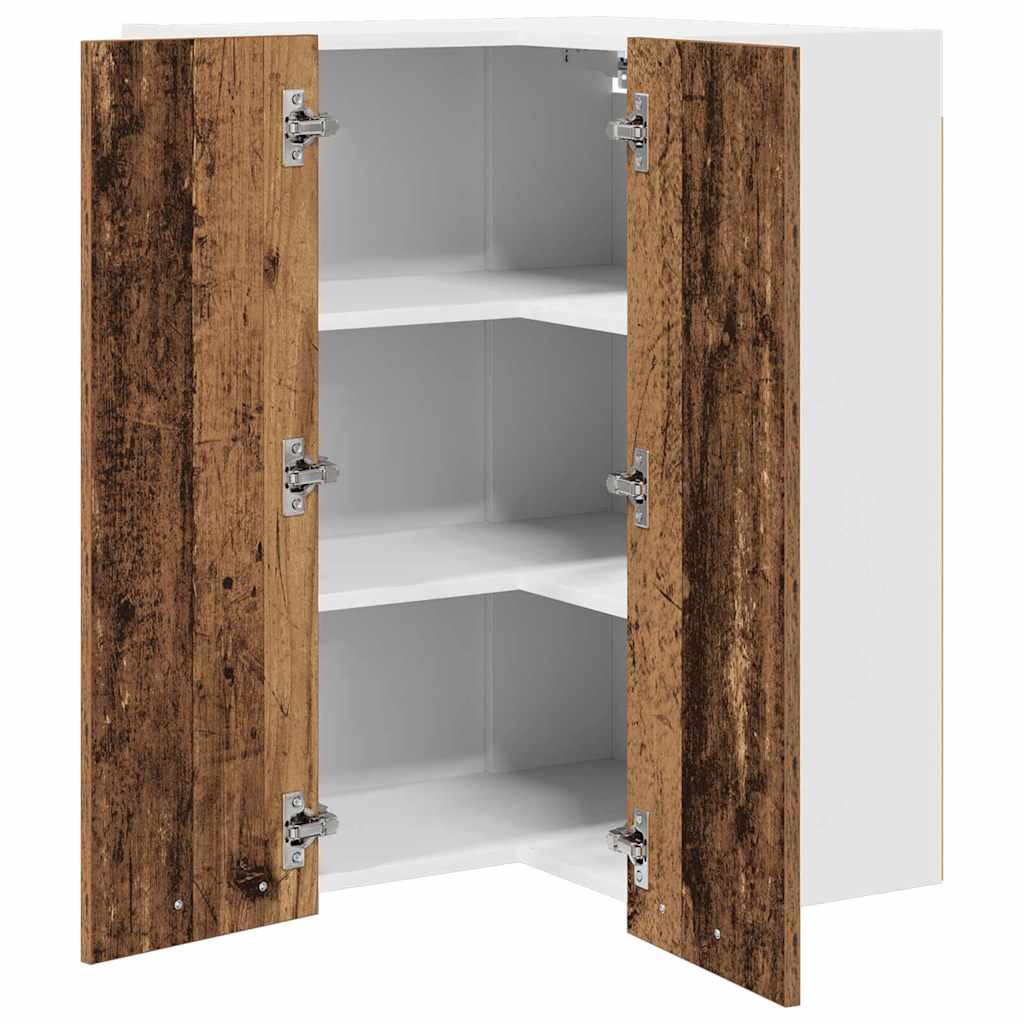 vidaXL Hängeschrank Altes Holz und Weiß 57 x 57 x 80 cm Holzwerkstoff