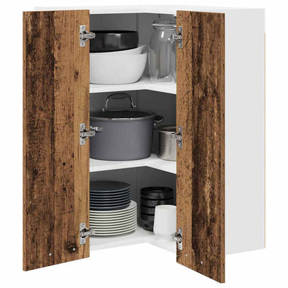 vidaXL Hängeschrank Altes Holz und Weiß 57 x 57 x 80 cm Holzwerkstoff