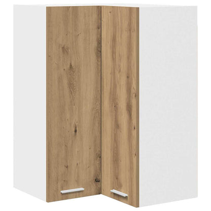 vidaXL Hängeschrank Artisan-Eiche und Weiß 57 x 57 x 80 cm
