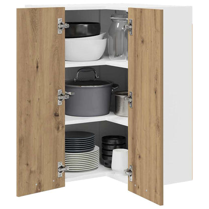 vidaXL Hängeschrank Artisan-Eiche und Weiß 57 x 57 x 80 cm