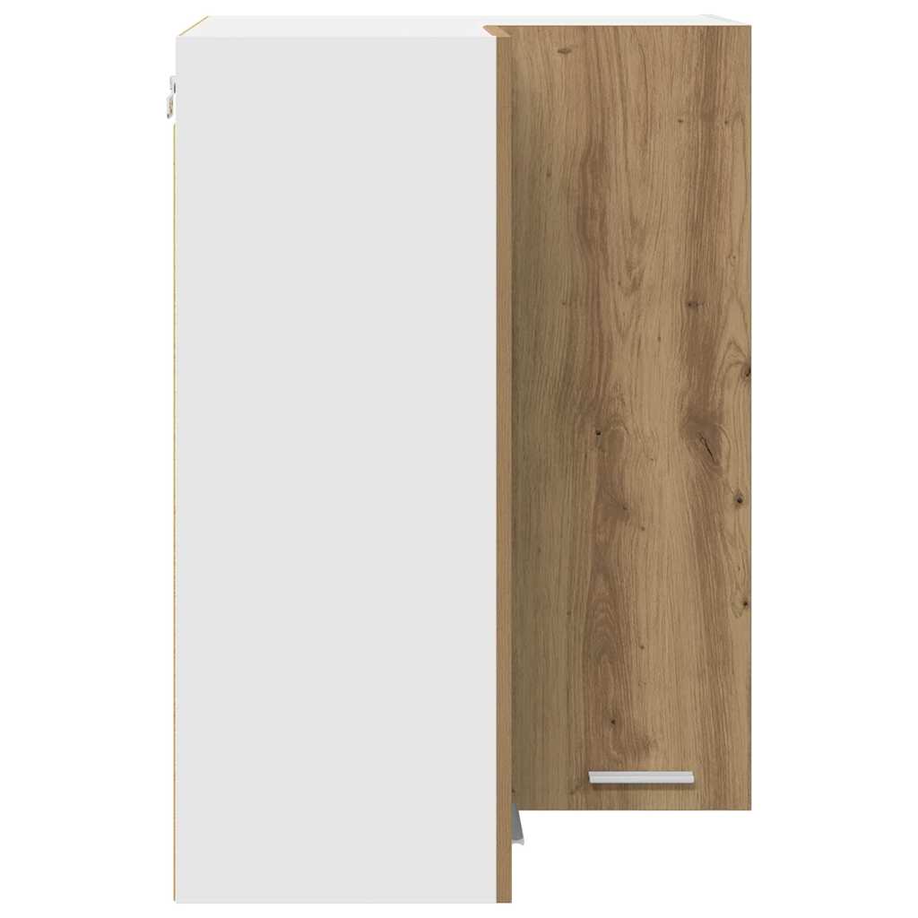 vidaXL Hängeschrank Artisan-Eiche und Weiß 57 x 57 x 80 cm