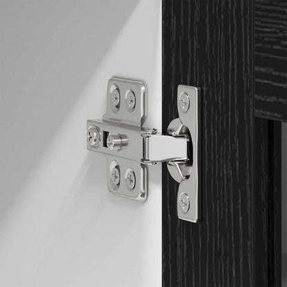 Hängeschrank mit Tür 2 pcs Schwarz Eichen-Optik 40 x 31 x 80 cm