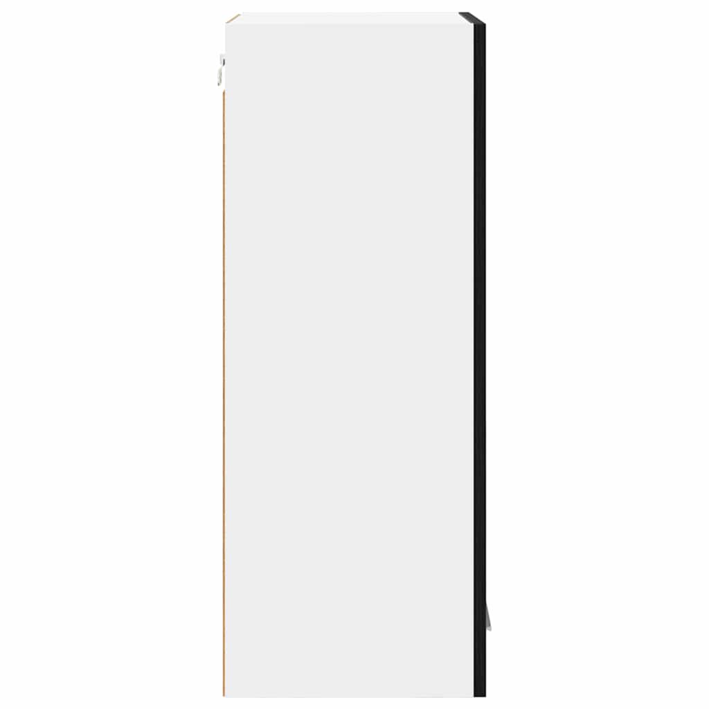 Hängeschrank mit Tür 2 pcs Schwarz Eichen-Optik 40 x 31 x 80 cm