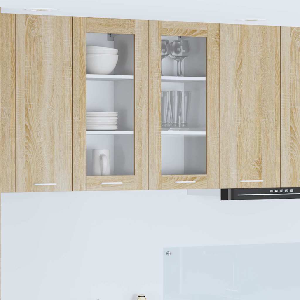 vidaXL Hängeschrank 2 pcs Sonoma-Eiche 40 x 31 x 80 cm Holzwerkstoff