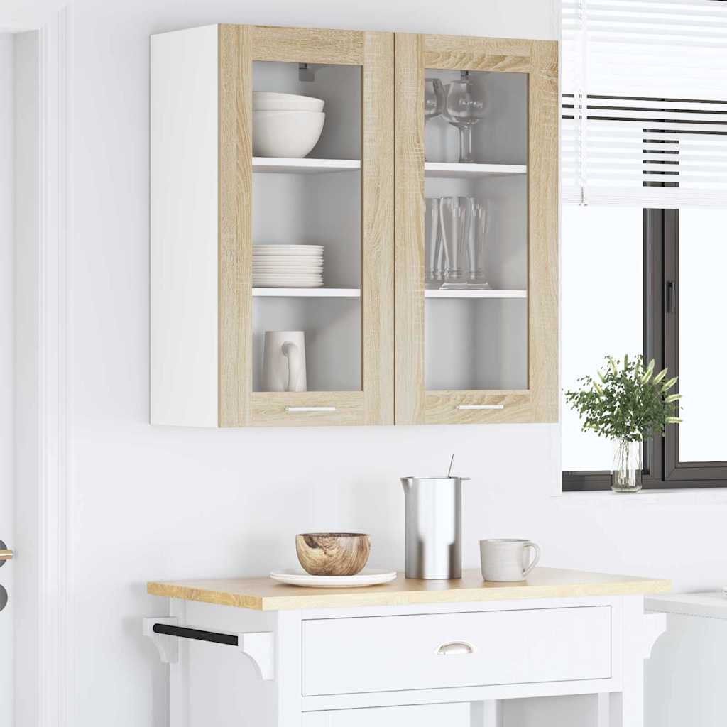 vidaXL Hängeschrank 2 pcs Sonoma-Eiche 40 x 31 x 80 cm Holzwerkstoff