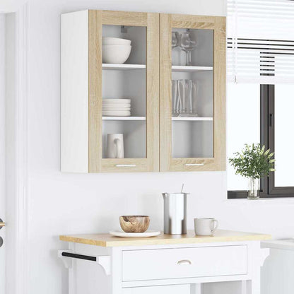vidaXL Hängeschrank 2 pcs Sonoma-Eiche 40 x 31 x 80 cm Holzwerkstoff