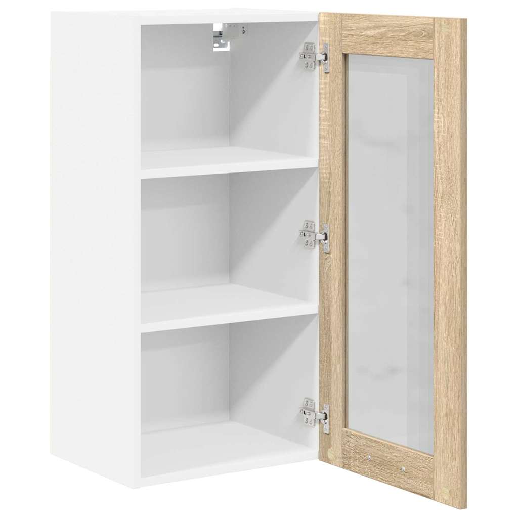vidaXL Hängeschrank 2 pcs Sonoma-Eiche 40 x 31 x 80 cm Holzwerkstoff