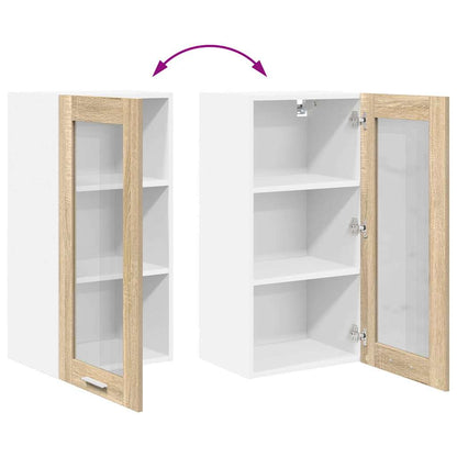 vidaXL Hängeschrank 2 pcs Sonoma-Eiche 40 x 31 x 80 cm Holzwerkstoff