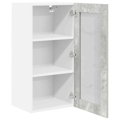 vidaXL Hängeschrank 2 pcs Beton Grau 40 x 31 x 80 cm Holzwerkstoff