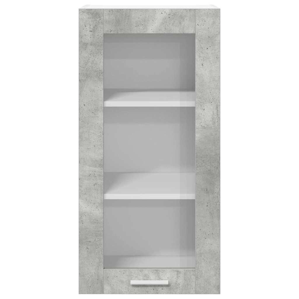 vidaXL Hängeschrank 2 pcs Beton Grau 40 x 31 x 80 cm Holzwerkstoff