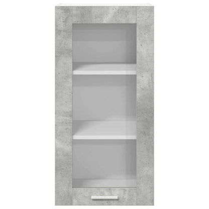 vidaXL Hängeschrank 2 pcs Beton Grau 40 x 31 x 80 cm Holzwerkstoff