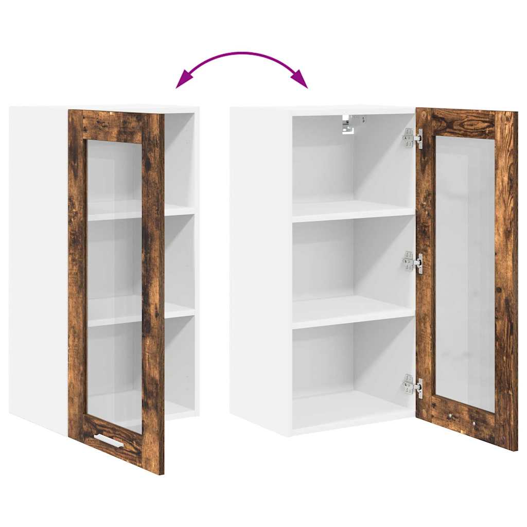 vidaXL Hängeschrank Geräucherte Eiche 40 x 31 x 80 cm Holzwerkstoff