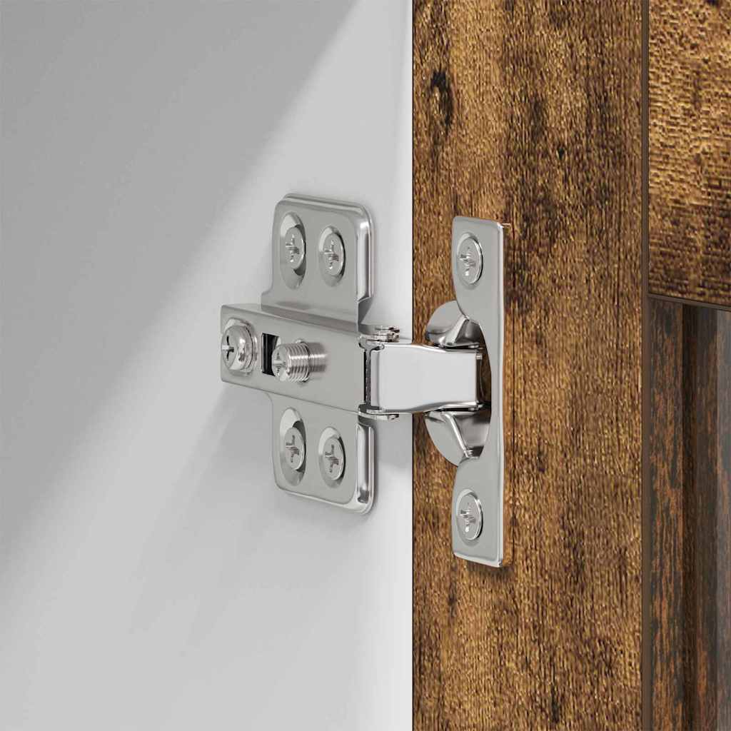 Hängeschrank mit Tür 2 pcs Geräucherte Eiche 40 x 31 x 80 cm