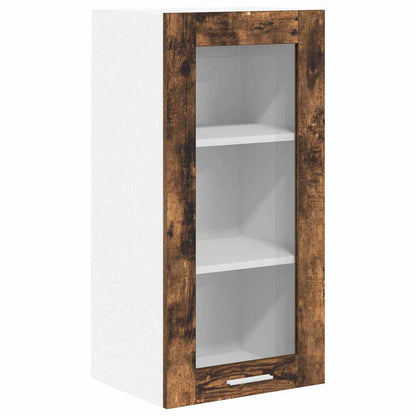 Hängeschrank mit Tür 2 pcs Geräucherte Eiche 40 x 31 x 80 cm