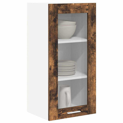 Hängeschrank mit Tür 2 pcs Geräucherte Eiche 40 x 31 x 80 cm