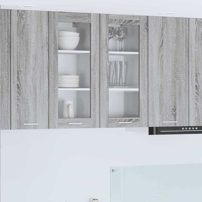 vidaXL Hängeschrank 2 pcs Graues Sonoma 40 x 31 x 80 cm Holzwerkstoff
