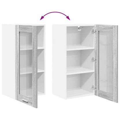 vidaXL Hängeschrank 2 pcs Graues Sonoma 40 x 31 x 80 cm Holzwerkstoff