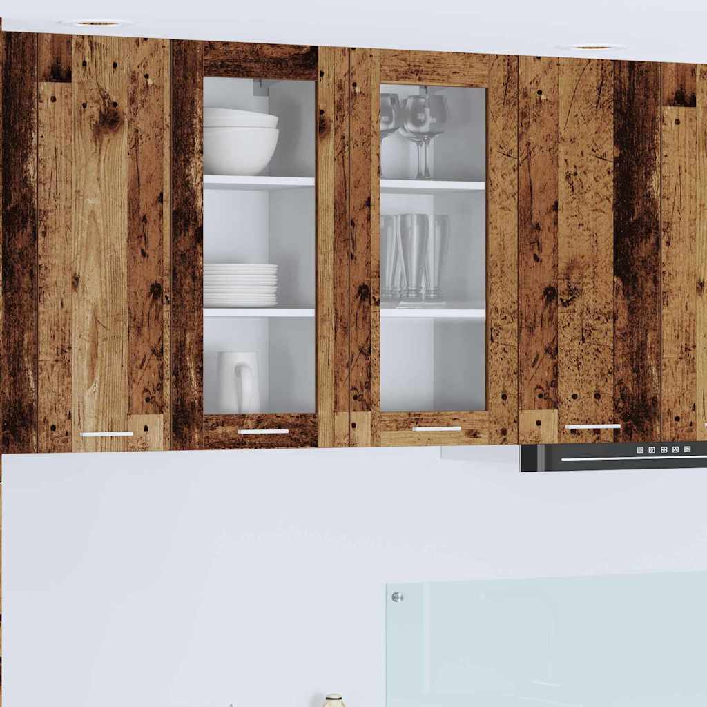 vidaXL Hängeschrank mit Speicher Altholz 40 x 31 x 80 cm Holzwerkstoff