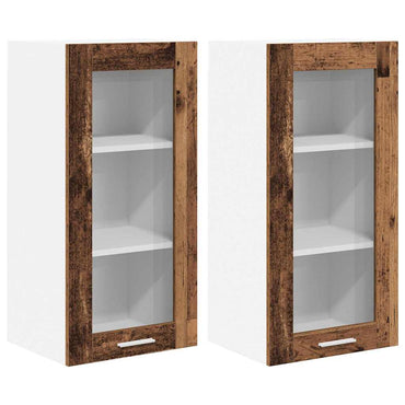 vidaXL Hängeschrank 2 pcs Altholz 40 x 31 x 80 cm Holzwerkstoff
