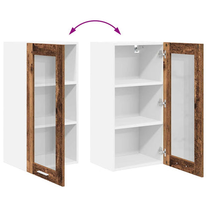 vidaXL Hängeschrank 2 pcs Altholz 40 x 31 x 80 cm Holzwerkstoff