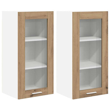 vidaXL Hängeschrank 2 pcs Artisan-Eiche 40 x 31 x 80 cm Holzwerkstoff