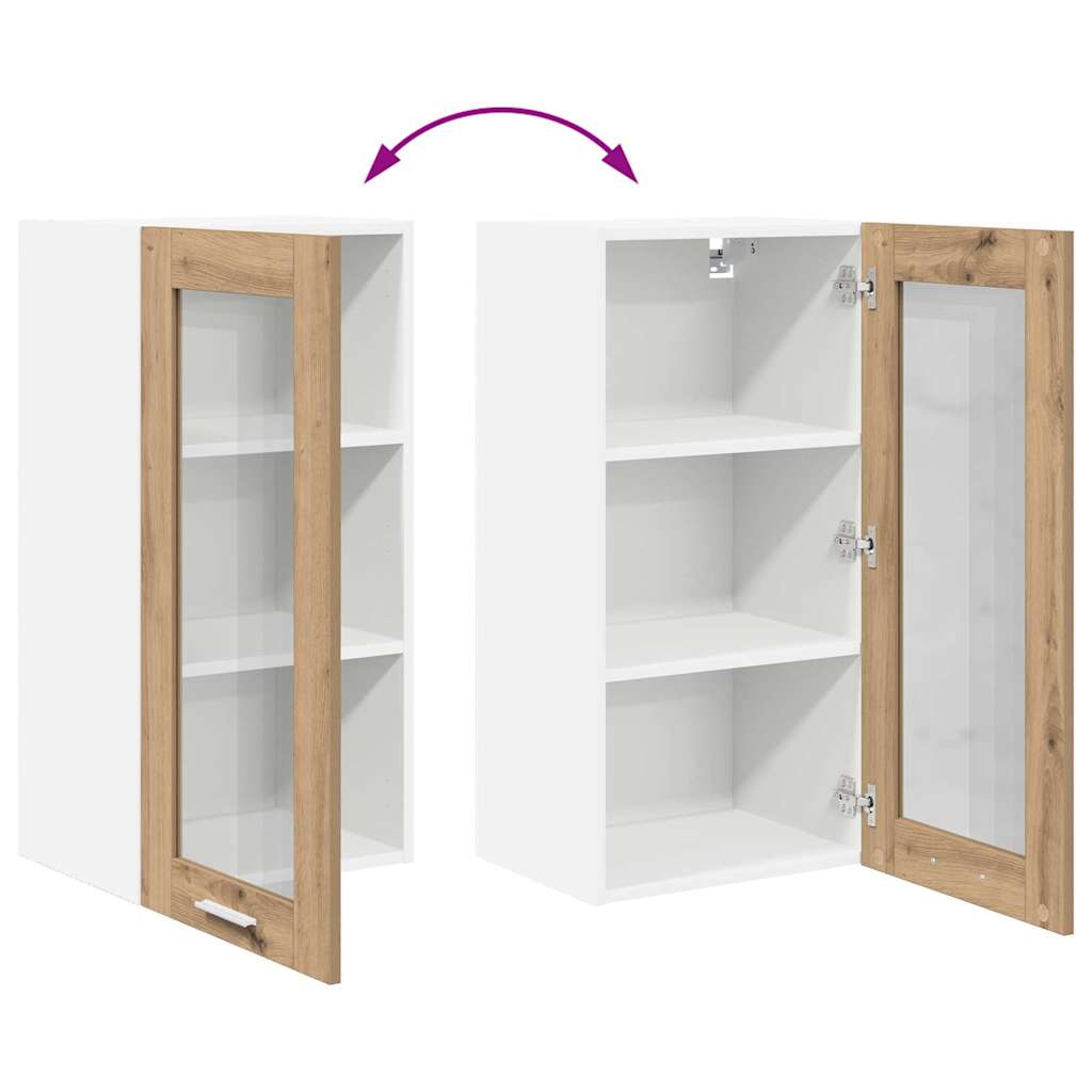 vidaXL Hängeschrank 2 pcs Artisan-Eiche 40 x 31 x 80 cm Holzwerkstoff