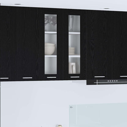 vidaXL Hängeschrank Schwarz Eichen-Optik 60 x 31 x 80 cm Holzwerkstoff