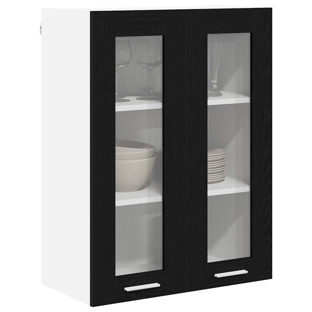 vidaXL Hängeschrank Schwarz Eichen-Optik 60 x 31 x 80 cm Holzwerkstoff