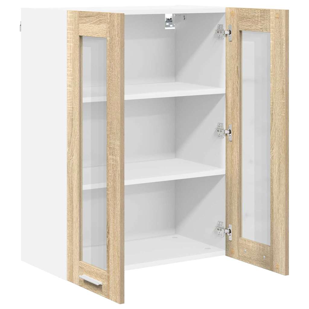 Hängeschrank mit Tür Sonoma-Eiche 60 x 31 x 80 cm Holzwerkstoff