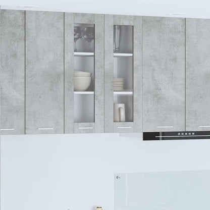 vidaXL Hängeschrank mit Tür Beton Grau 60 x 31 x 80 cm Holzwerkstoff