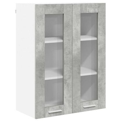 vidaXL Hängeschrank mit Tür Beton Grau 60 x 31 x 80 cm Holzwerkstoff