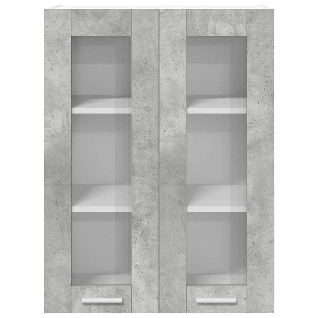 vidaXL Hängeschrank mit Tür Beton Grau 60 x 31 x 80 cm Holzwerkstoff