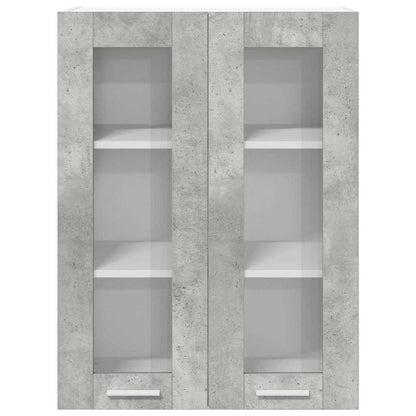 vidaXL Hängeschrank mit Tür Beton Grau 60 x 31 x 80 cm Holzwerkstoff