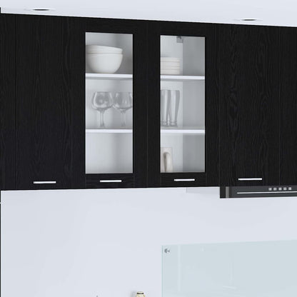 vidaXL Hängeschrank Schwarz Eichen-Optik 80 x 31 x 80 cm Holzwerkstoff