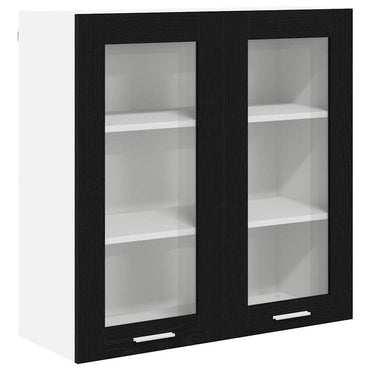 vidaXL Hängeschrank Schwarz Eichen-Optik 80 x 31 x 80 cm Holzwerkstoff