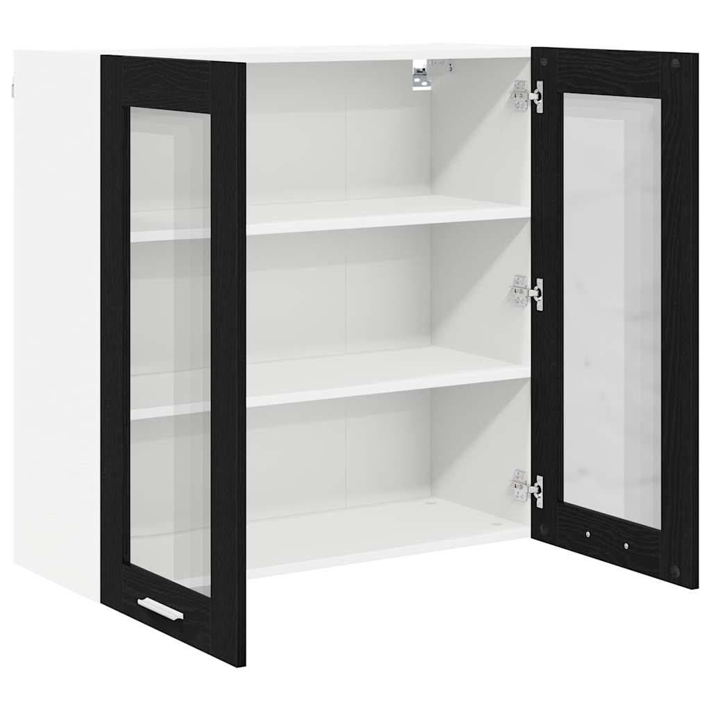 vidaXL Hängeschrank Schwarz Eichen-Optik 80 x 31 x 80 cm Holzwerkstoff