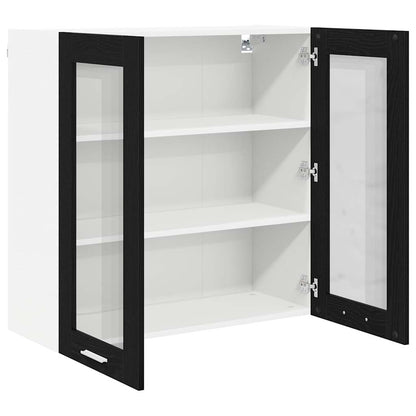 vidaXL Hängeschrank Schwarz Eichen-Optik 80 x 31 x 80 cm Holzwerkstoff