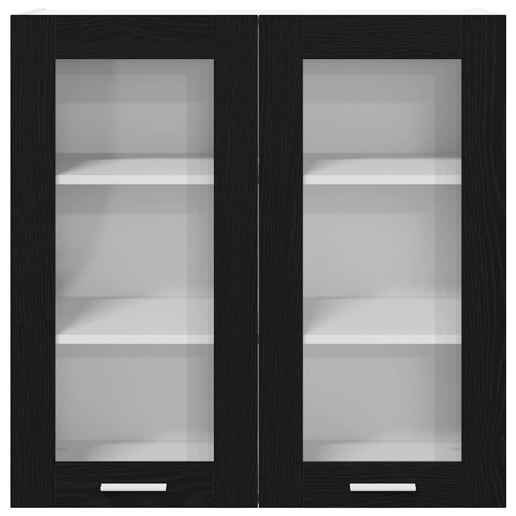 vidaXL Hängeschrank Schwarz Eichen-Optik 80 x 31 x 80 cm Holzwerkstoff