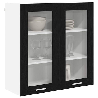 vidaXL Hängeschrank Schwarz Eichen-Optik 80 x 31 x 80 cm Holzwerkstoff