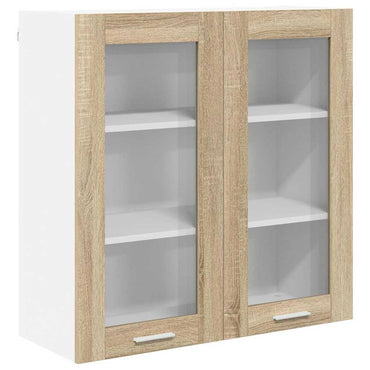 vidaXL Hängeschrank mit Tür Sonoma-Eiche 80 x 31 x 80 cm Holzwerkstoff