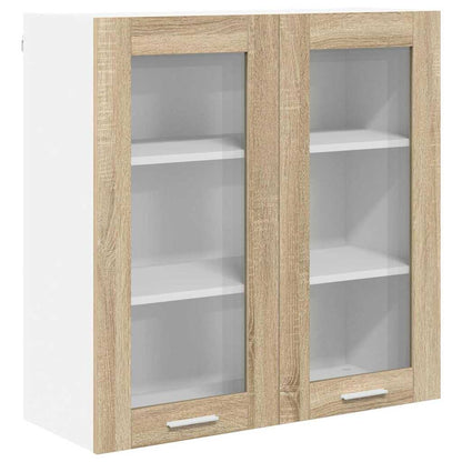vidaXL Hängeschrank mit Tür Sonoma-Eiche 80 x 31 x 80 cm Holzwerkstoff