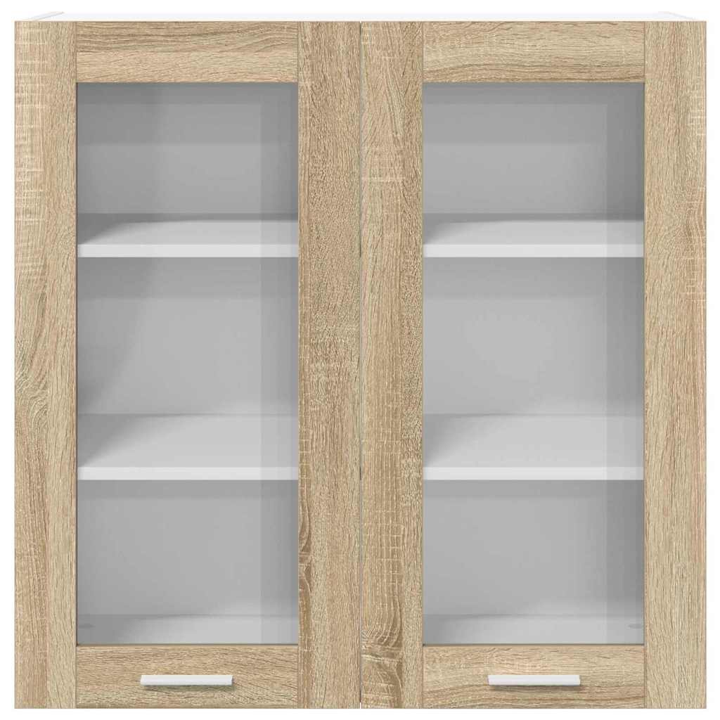 vidaXL Hängeschrank mit Tür Sonoma-Eiche 80 x 31 x 80 cm Holzwerkstoff